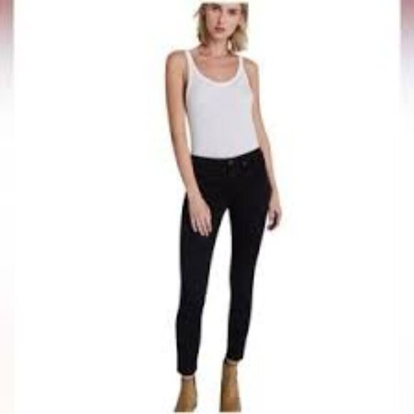 Revolve L'agence Black Midnight Chantal Jeans  5 Pocket Zip Up Size 27 - Picture 1 of 9